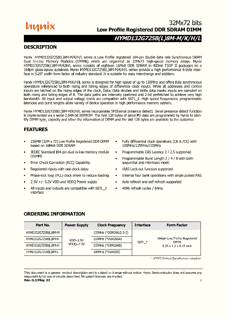 HYMD132G725B8M-H_4678938.PDF Datasheet