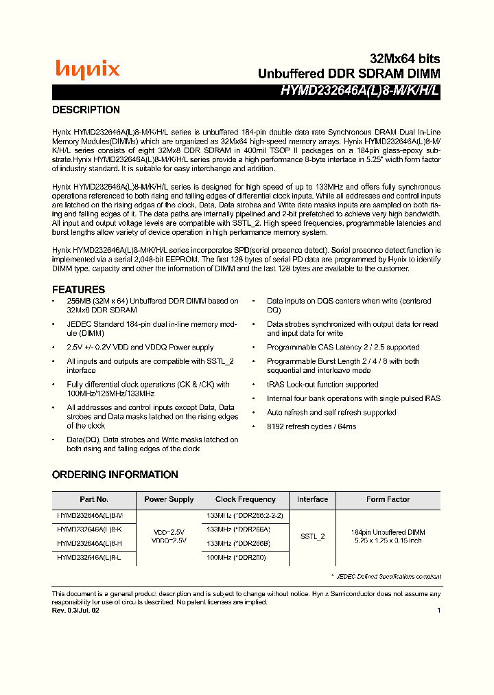 HYMD232646A8-H_4538306.PDF Datasheet