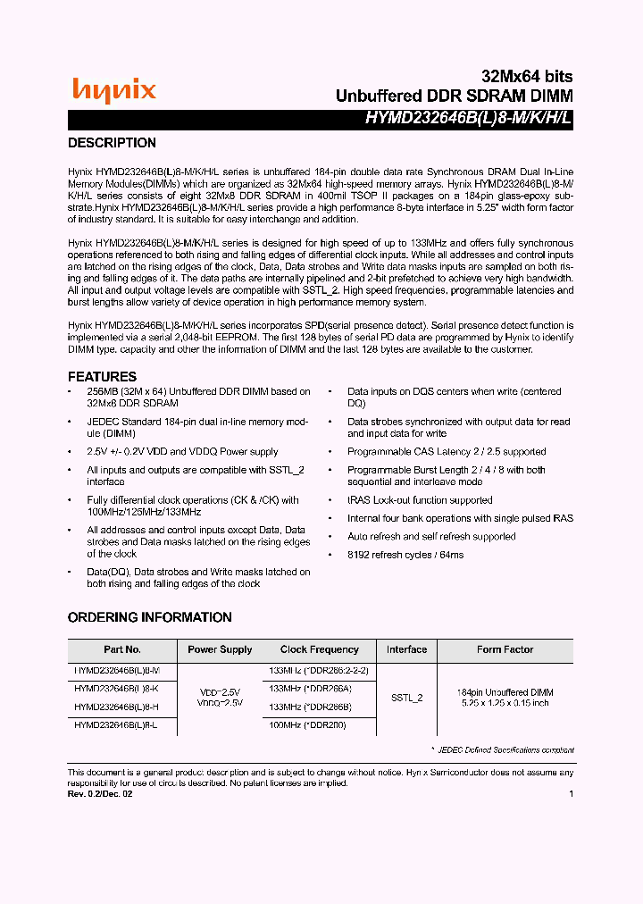 HYMD232646B8-H_4538317.PDF Datasheet