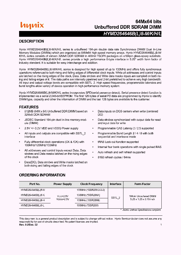 HYMD264646B8-H_4747528.PDF Datasheet