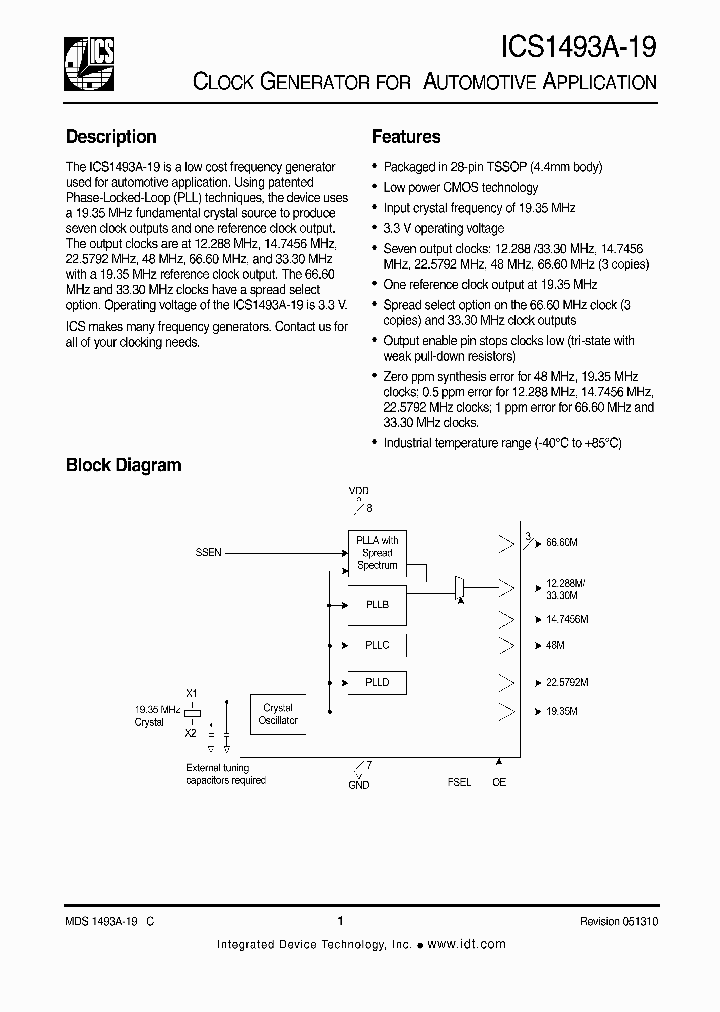 ICS1493A-19_4589179.PDF Datasheet