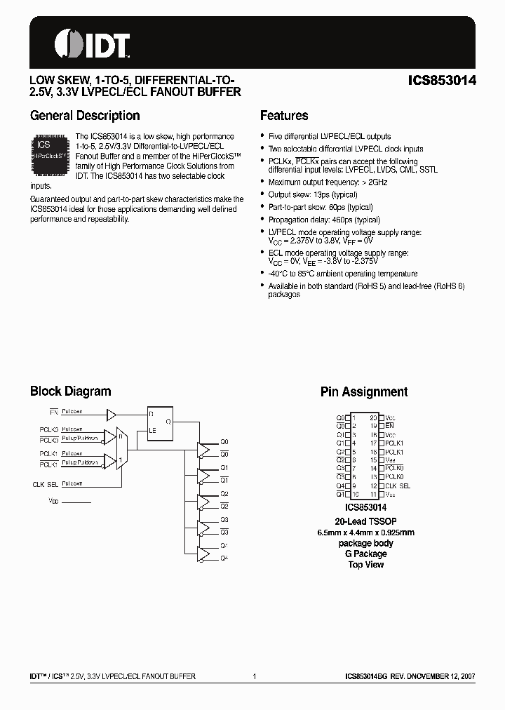 ICS853014BGL_4849040.PDF Datasheet