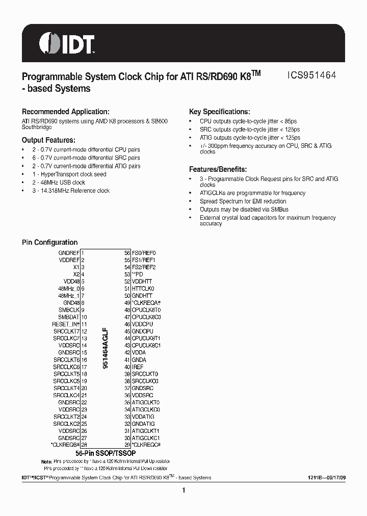 ICS951464_4518213.PDF Datasheet