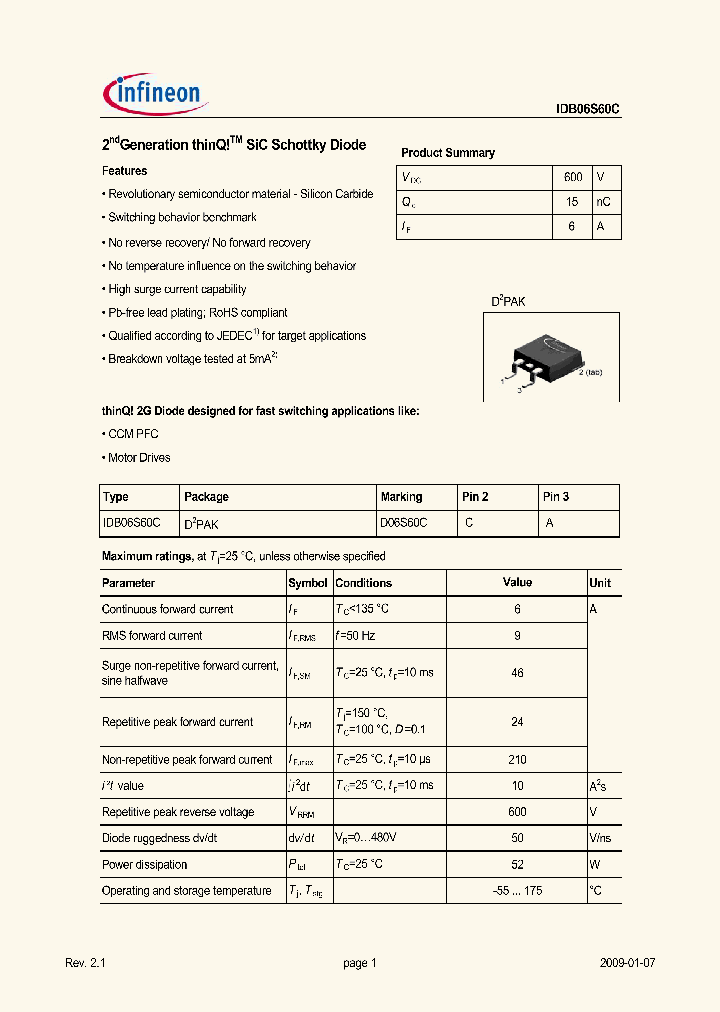 IDB06S60C_4912521.PDF Datasheet