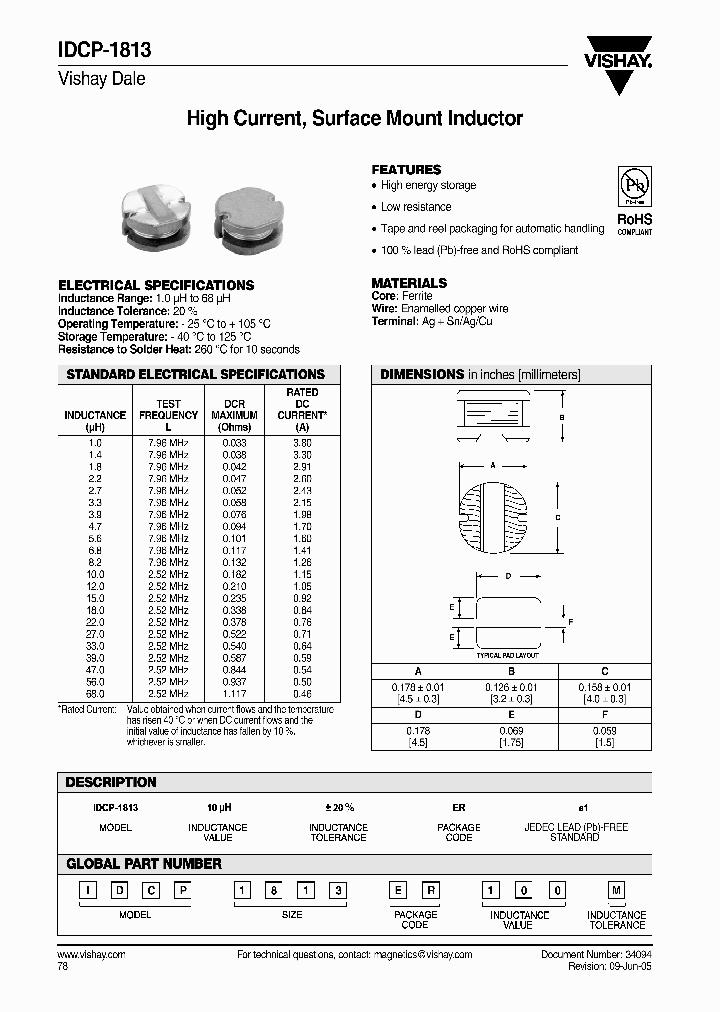 IDCP1813ER100M_4307546.PDF Datasheet