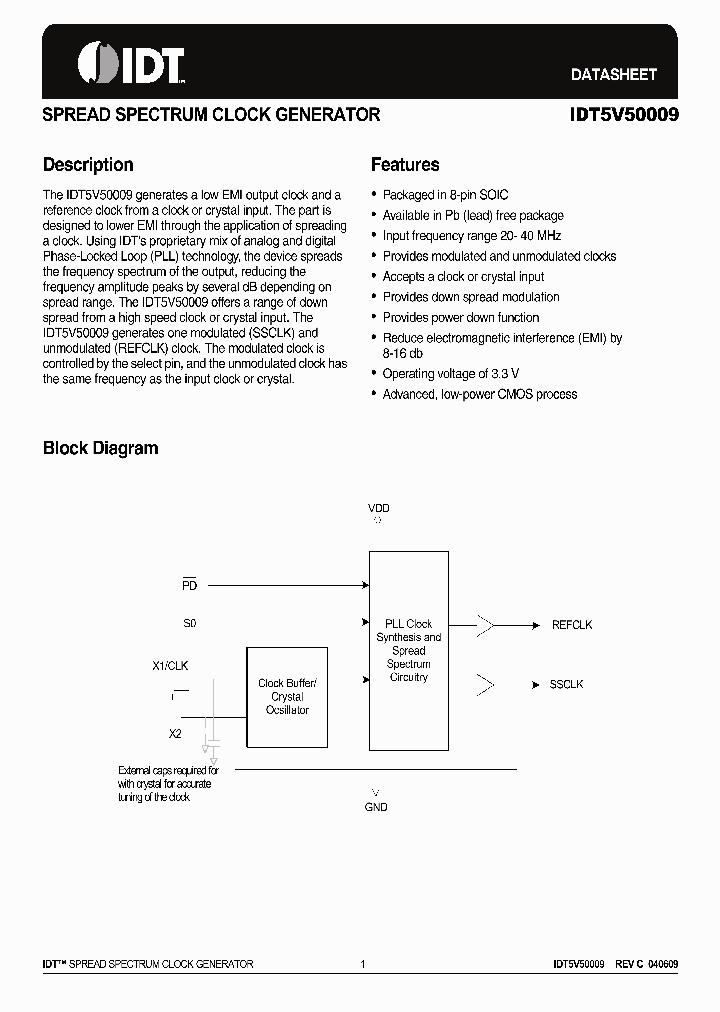 IDT5V50009_4796202.PDF Datasheet