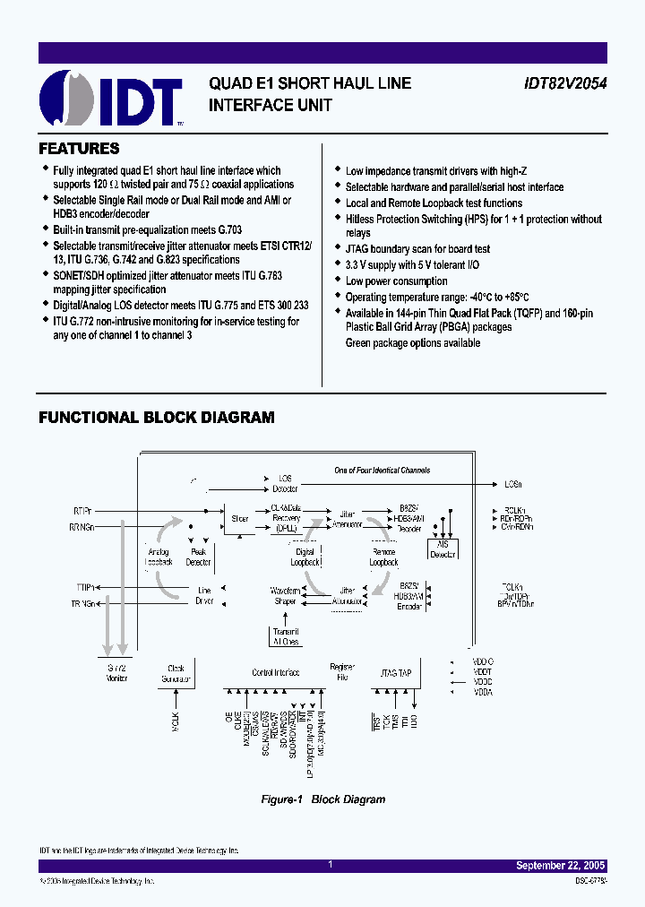 IDT82V2054DA_4173599.PDF Datasheet