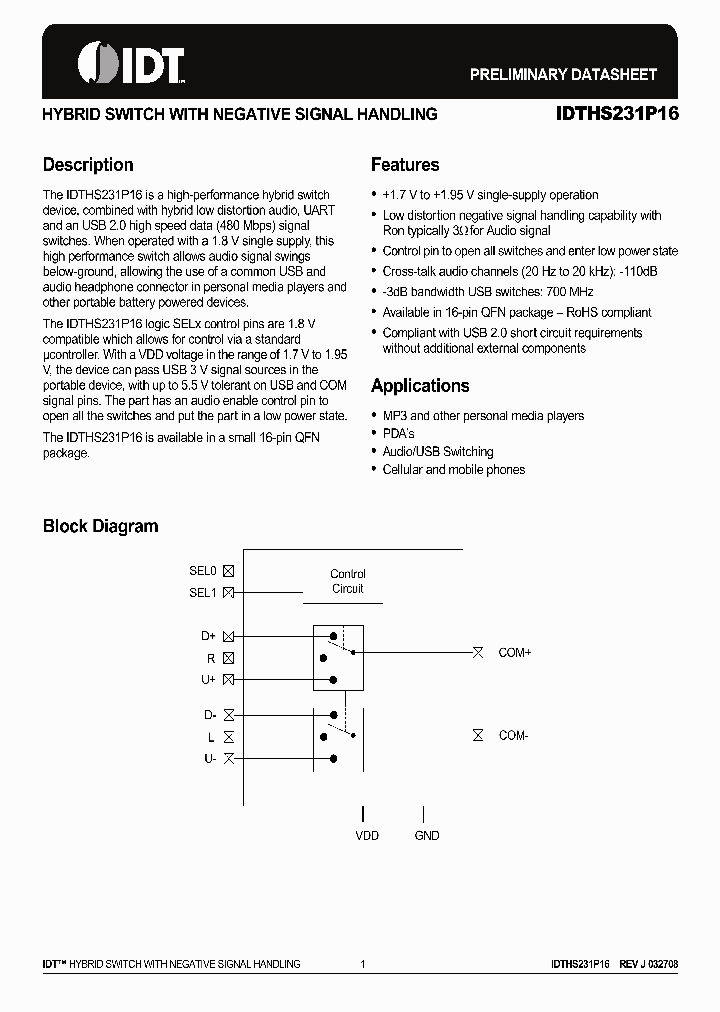IDTHS231P16_4591115.PDF Datasheet