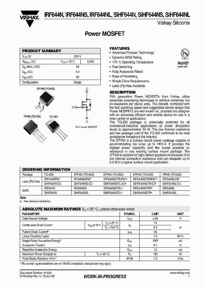 IRF644NS_4879773.PDF Datasheet
