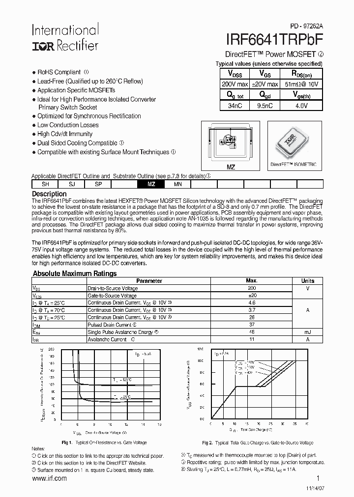 IRF6641TRPBF07_4748227.PDF Datasheet
