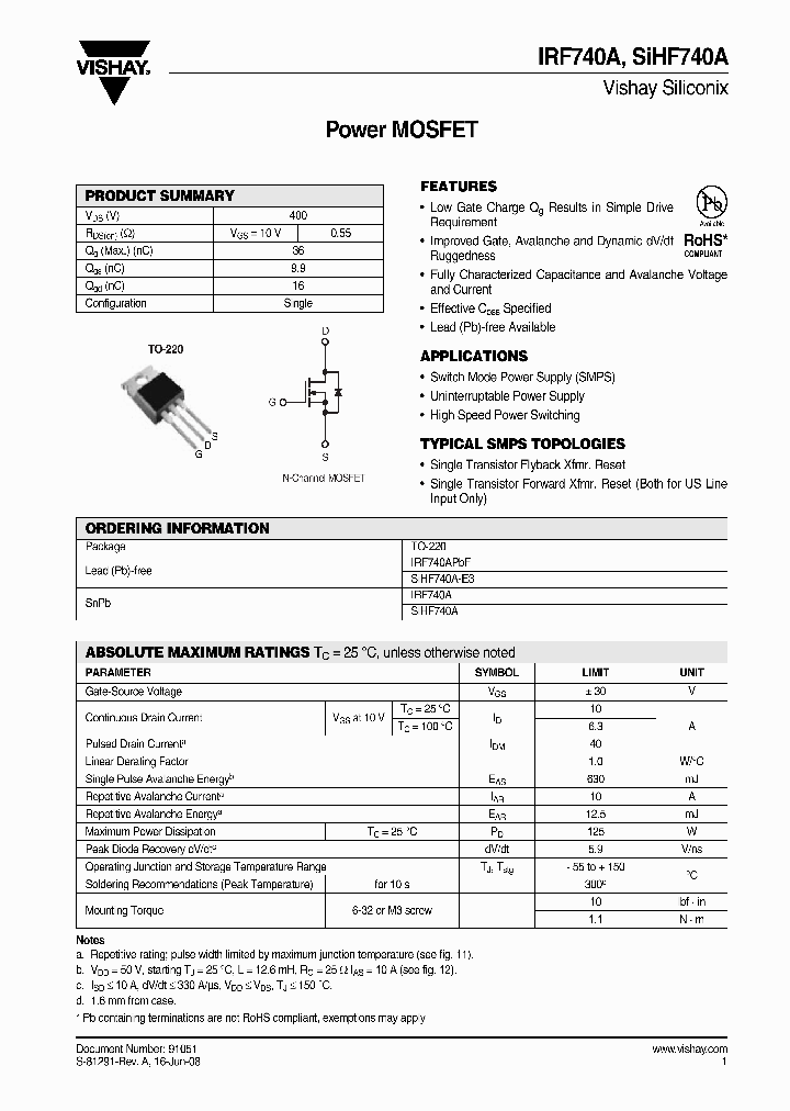 IRF740A_4443038.PDF Datasheet