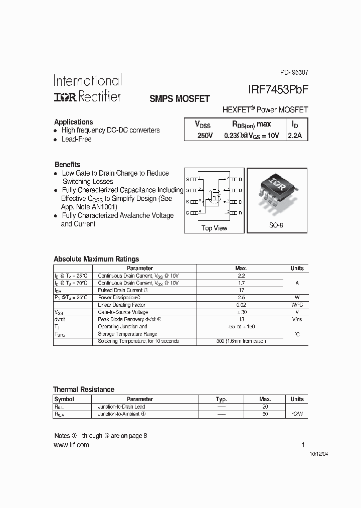 IRF7453PBF_4179264.PDF Datasheet