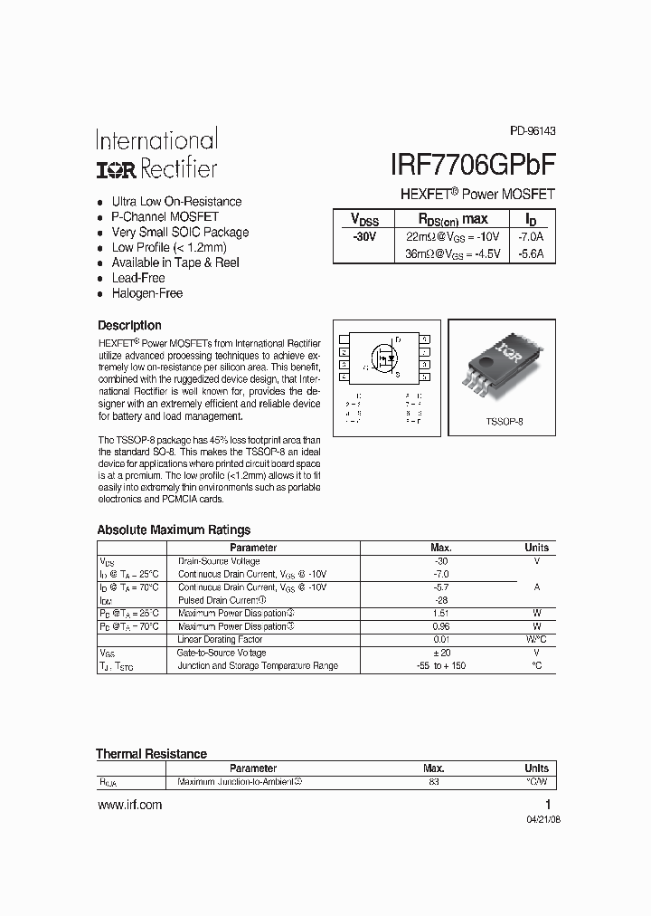 IRF7706GPBF_4180401.PDF Datasheet