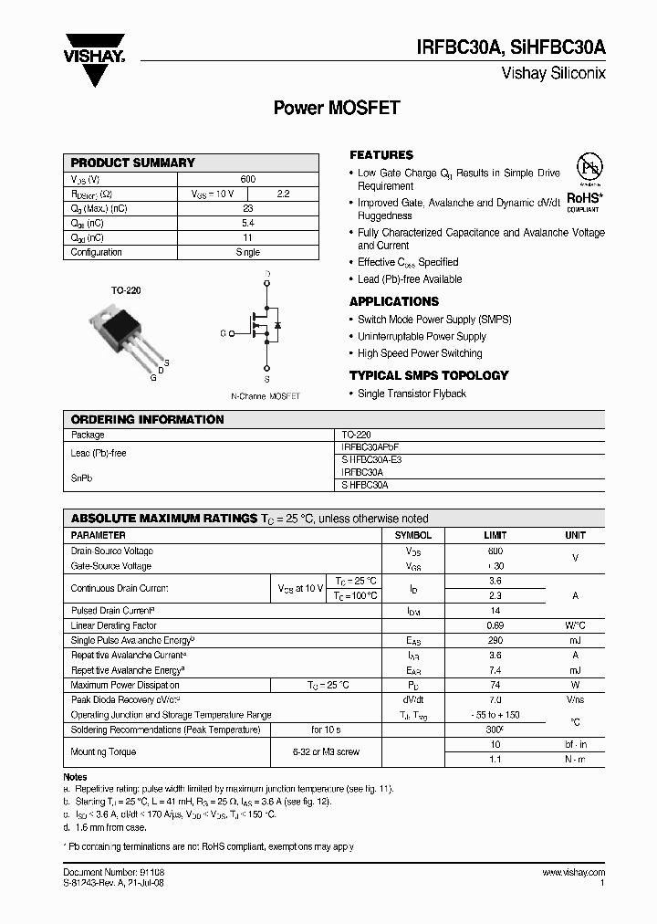IRFBC30A_4300108.PDF Datasheet