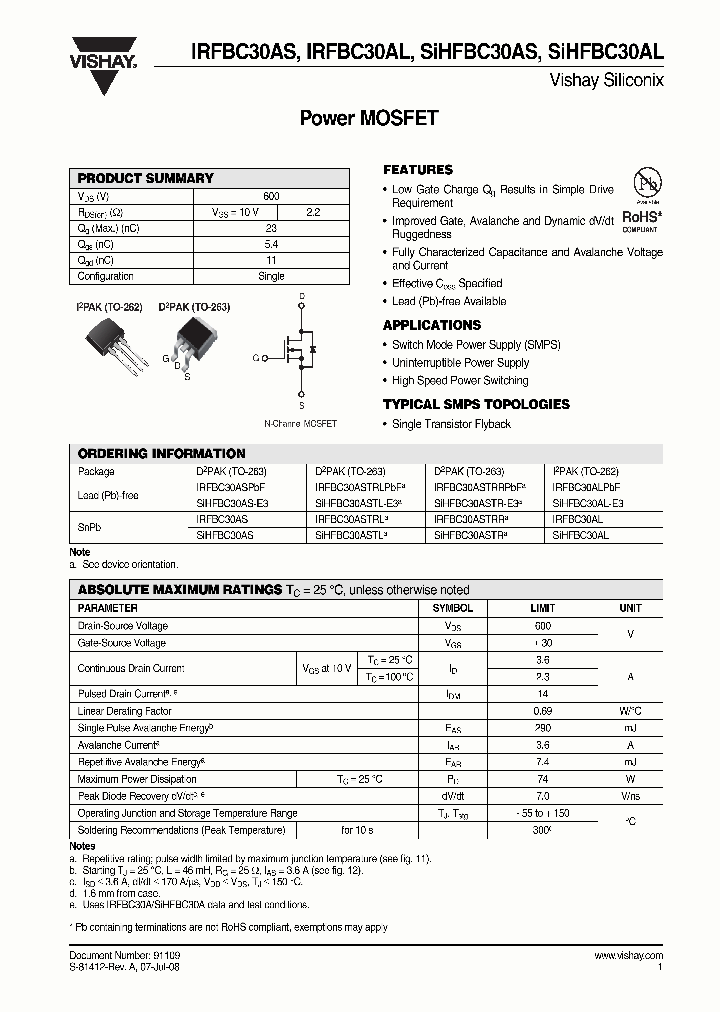 IRFBC30AL_4300109.PDF Datasheet