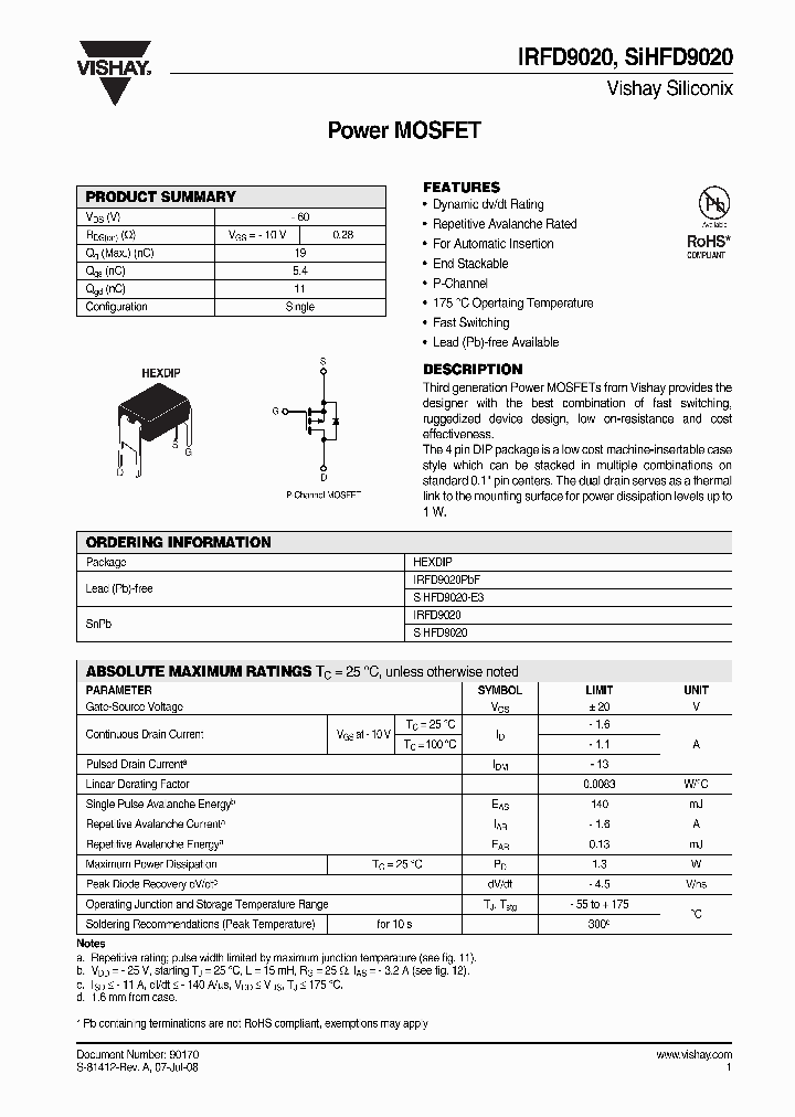 IRFD9020_4256339.PDF Datasheet