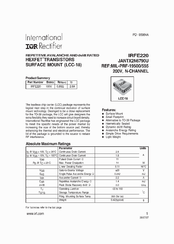 IRFE22007_4884162.PDF Datasheet