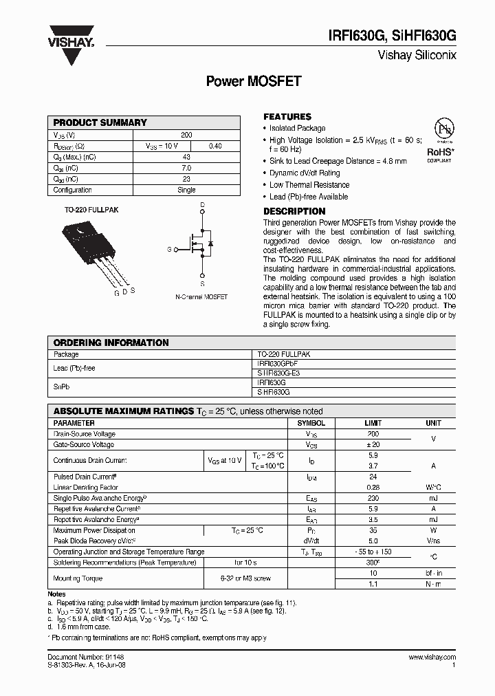IRFI630G_4466764.PDF Datasheet