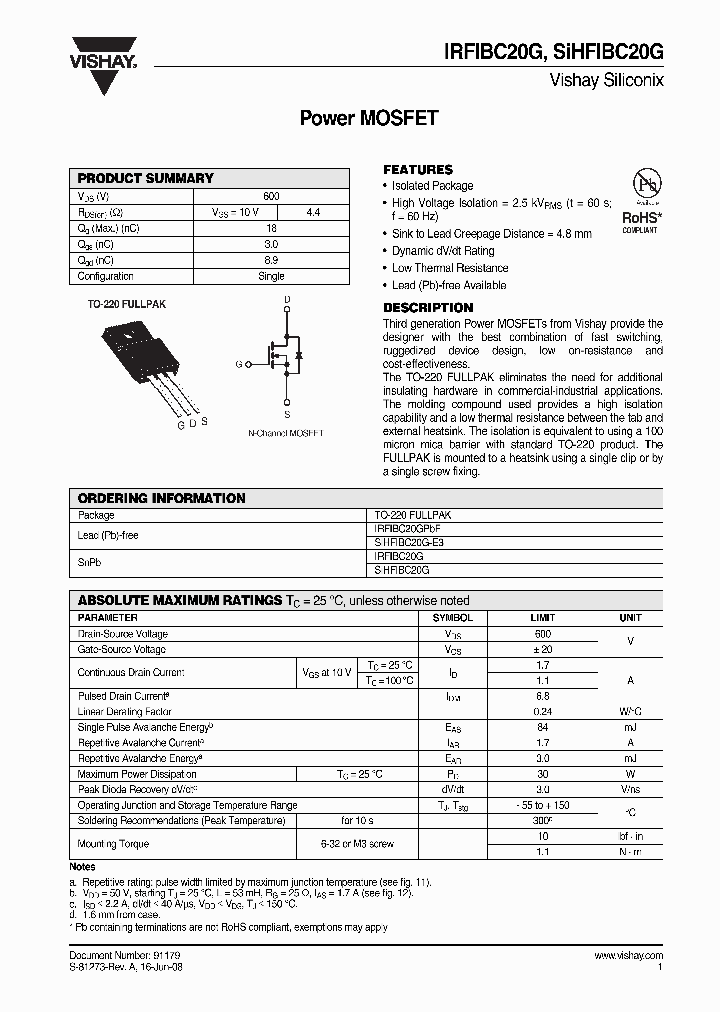 IRFIBC20G_4256063.PDF Datasheet