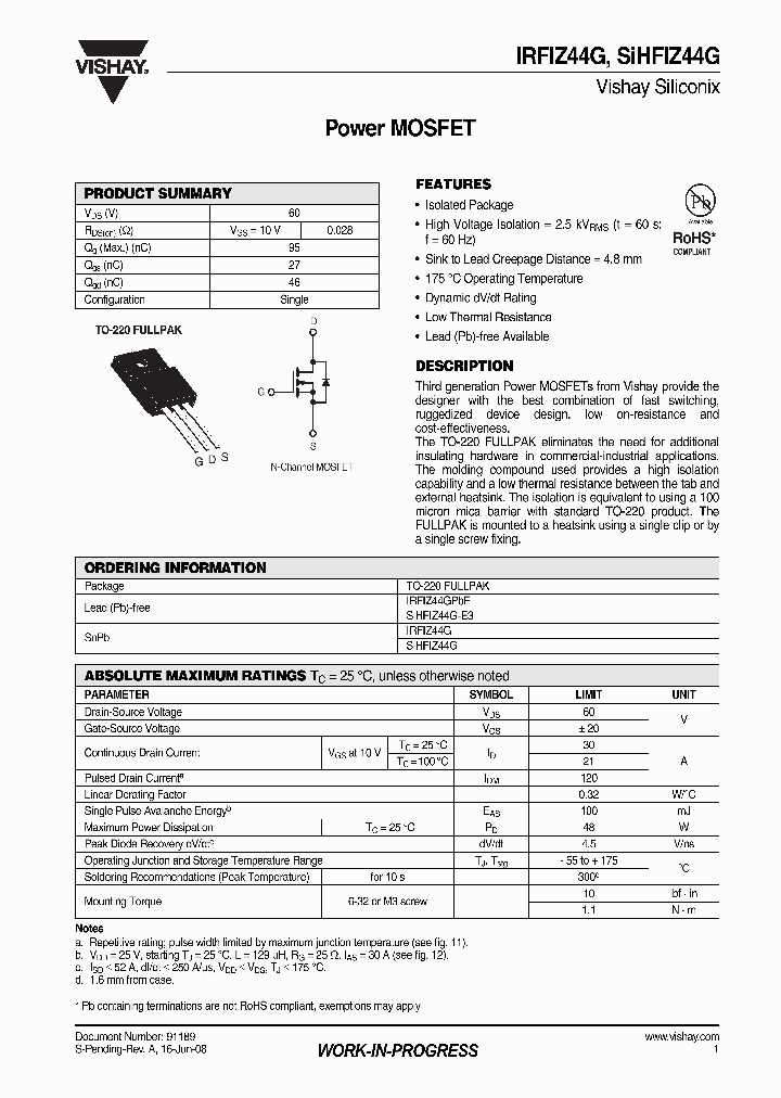 IRFIZ44G_4300554.PDF Datasheet