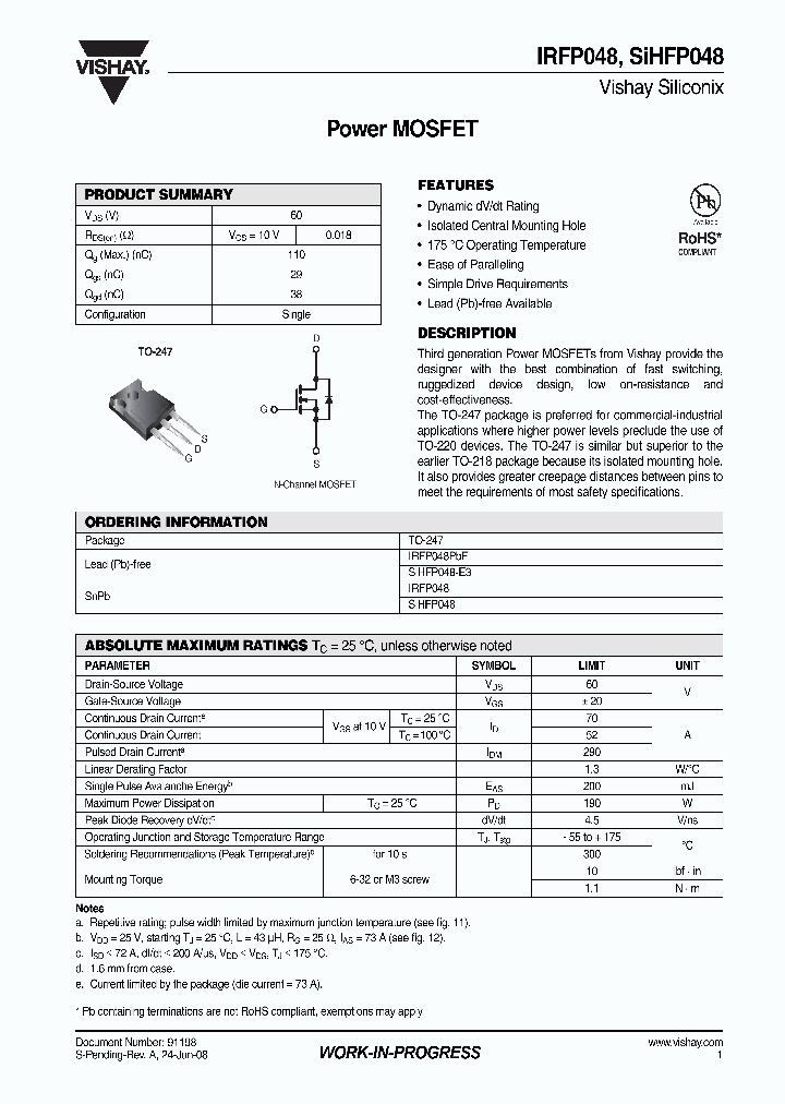 IRFP048_4250669.PDF Datasheet