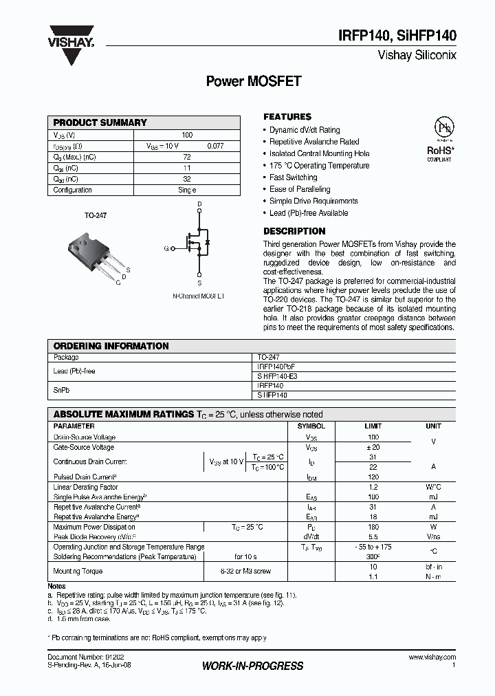 IRFP140_4250662.PDF Datasheet