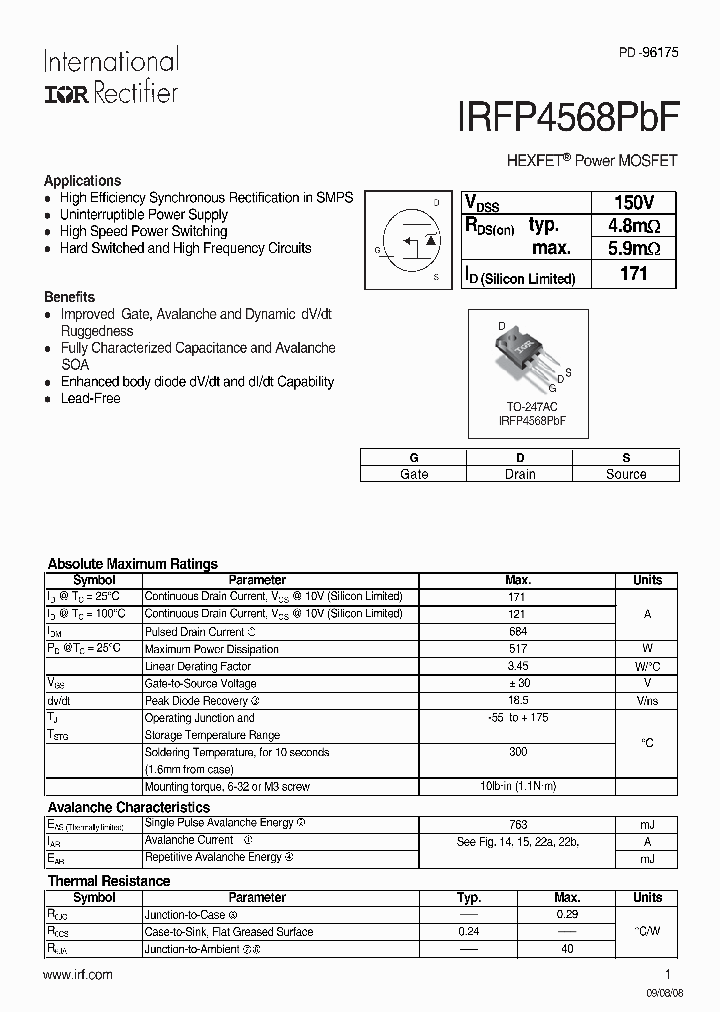 IRFP4568PBF_4560894.PDF Datasheet