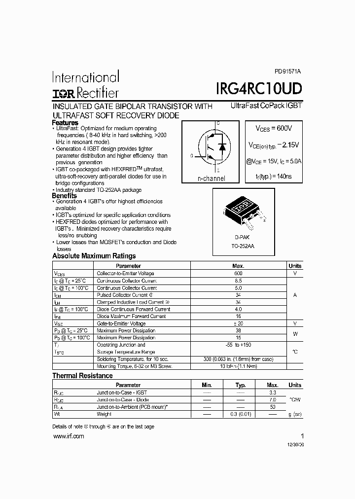 IRG4RC10UD_4341489.PDF Datasheet