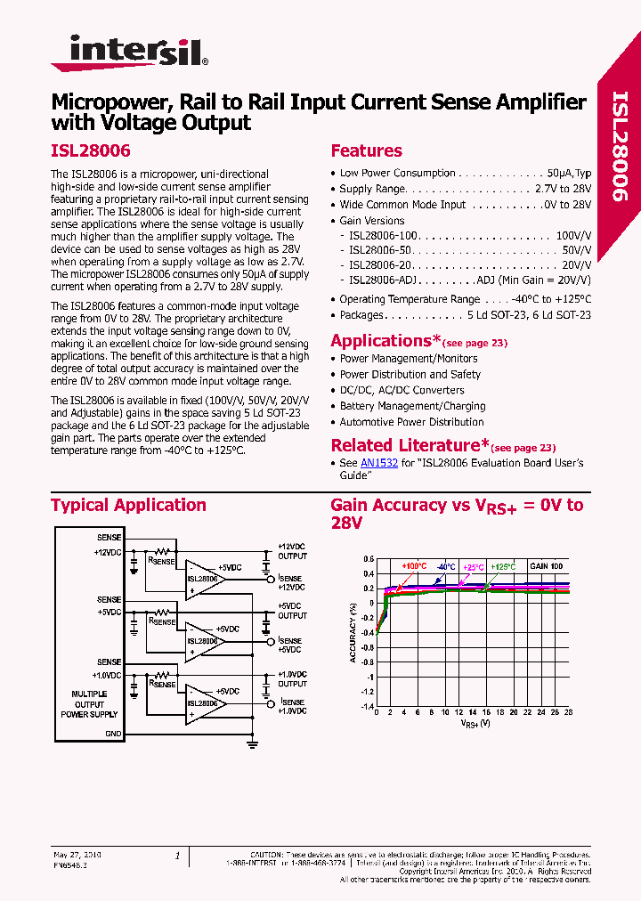 ISL28006FH-100EVAL1Z_4568658.PDF Datasheet