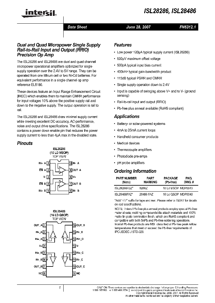 ISL28286FUZ_4191066.PDF Datasheet
