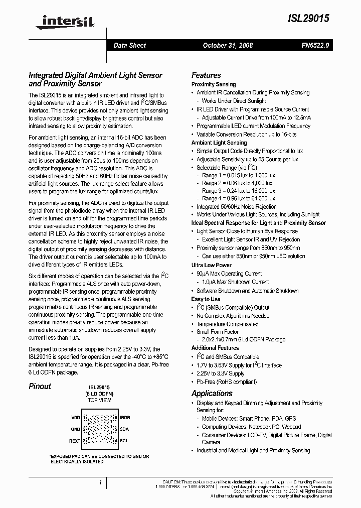 ISL29015IROZ-EVALZ_4268313.PDF Datasheet