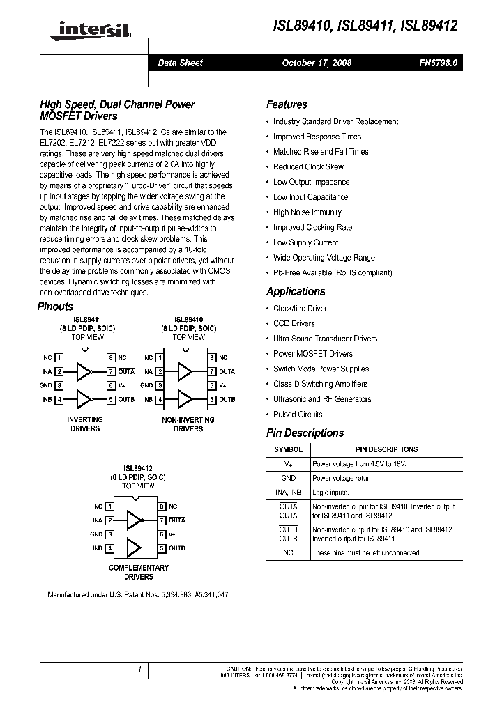 ISL89410_4532801.PDF Datasheet