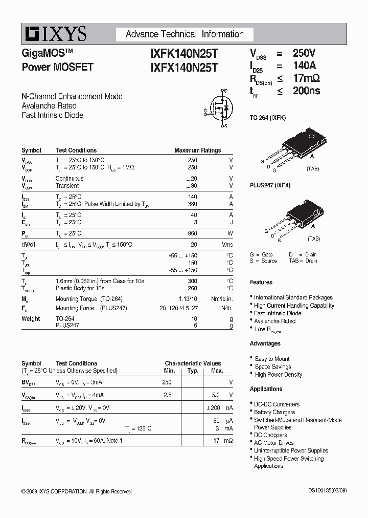 IXFK140N25T_4666890.PDF Datasheet