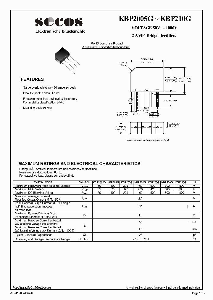 KBP2005G_4443077.PDF Datasheet