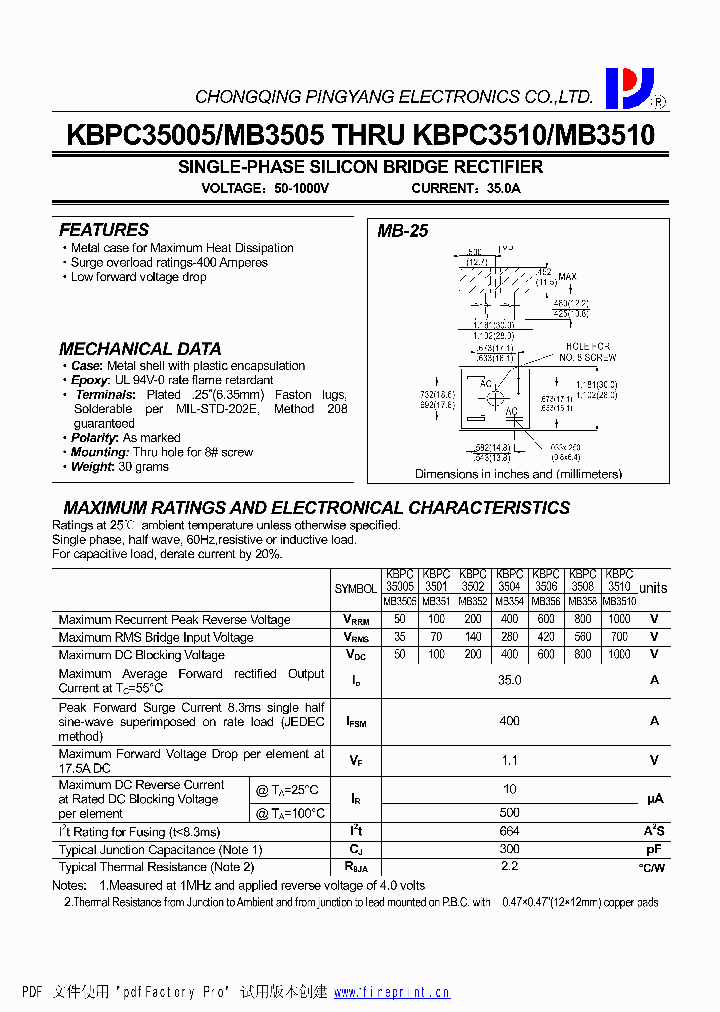 KBPC35005-MB3505_4538428.PDF Datasheet