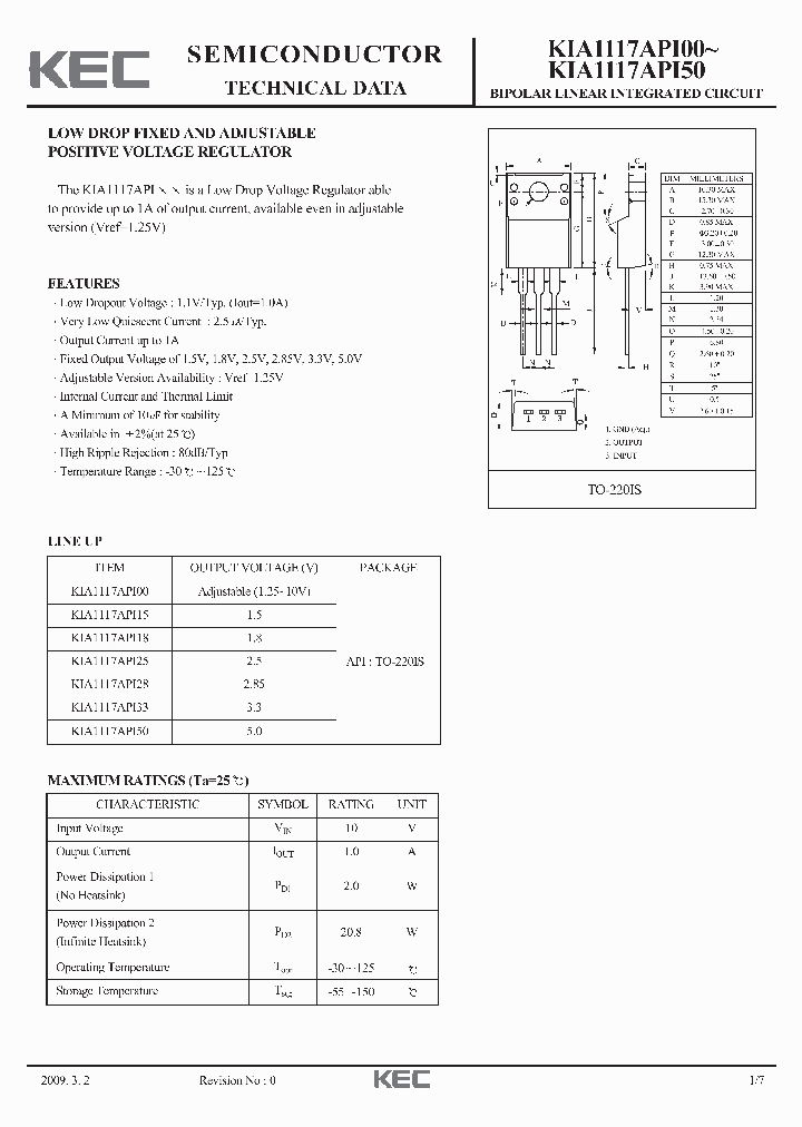 KIA1117API50_4467642.PDF Datasheet