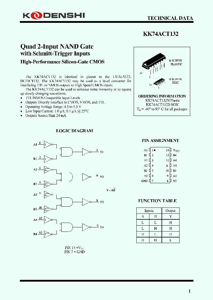 KK74ACT132_4173590.PDF Datasheet