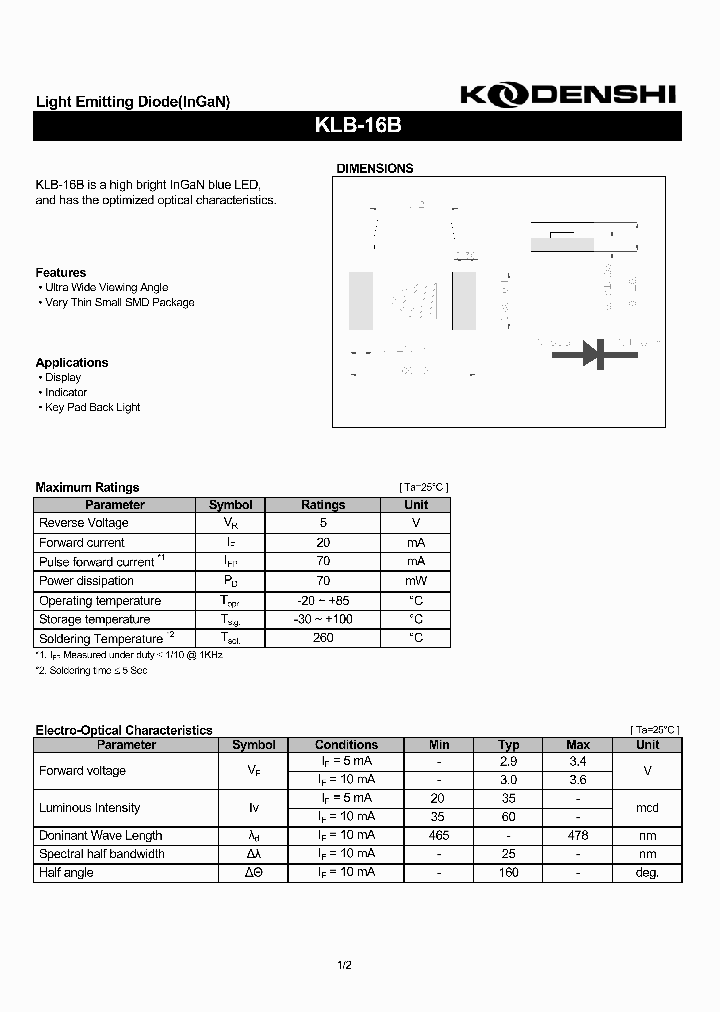 KLB-16B_4807022.PDF Datasheet