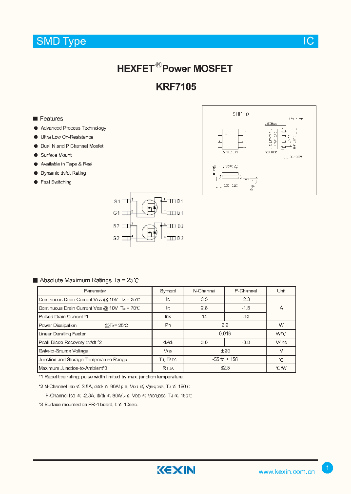 KRF7105_4414365.PDF Datasheet