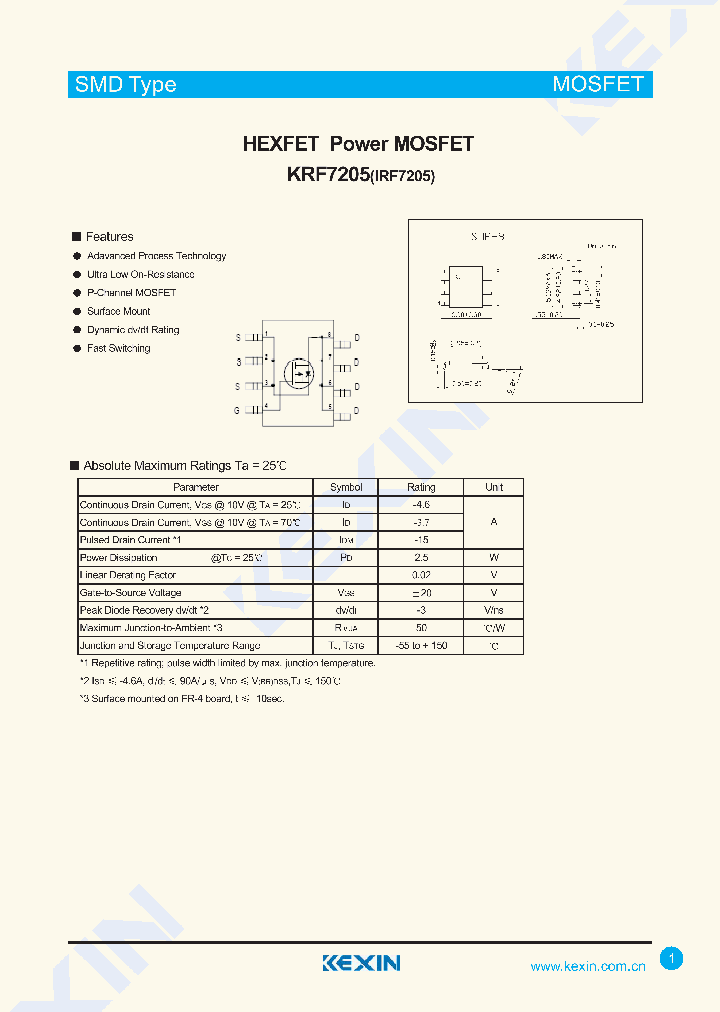 KRF7205_4330482.PDF Datasheet
