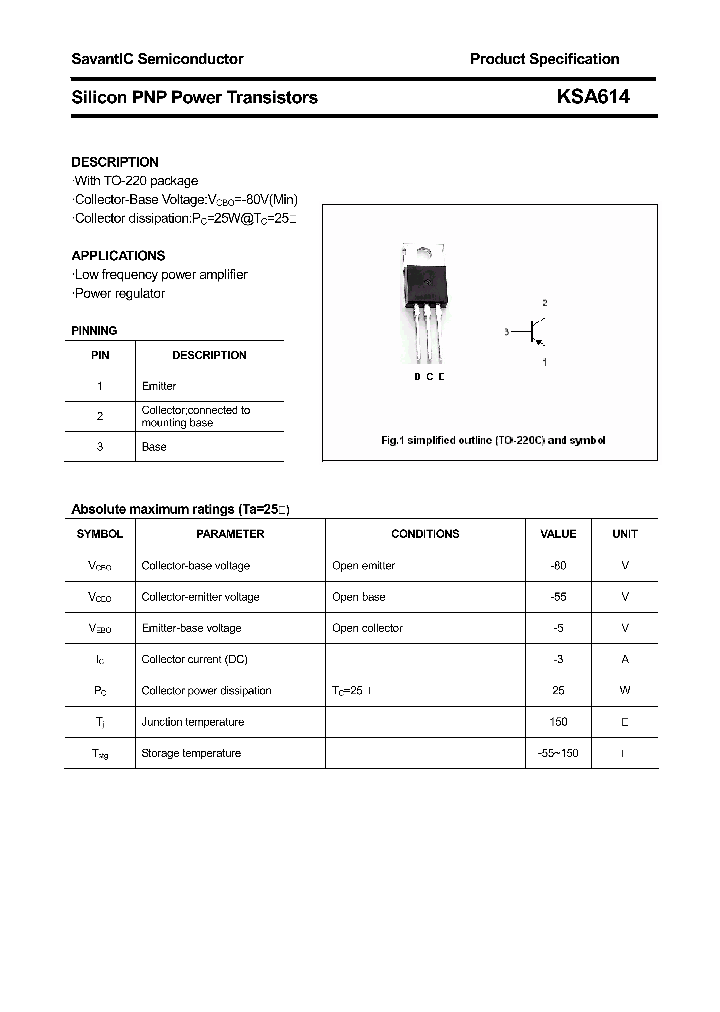 KSA614_4388721.PDF Datasheet