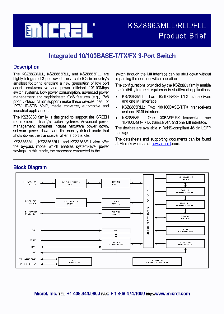 KSZ8863FLL_4549246.PDF Datasheet