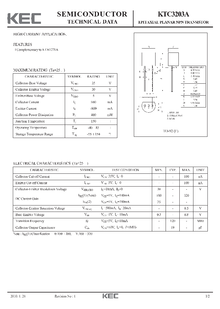 KTC3203A_4525736.PDF Datasheet