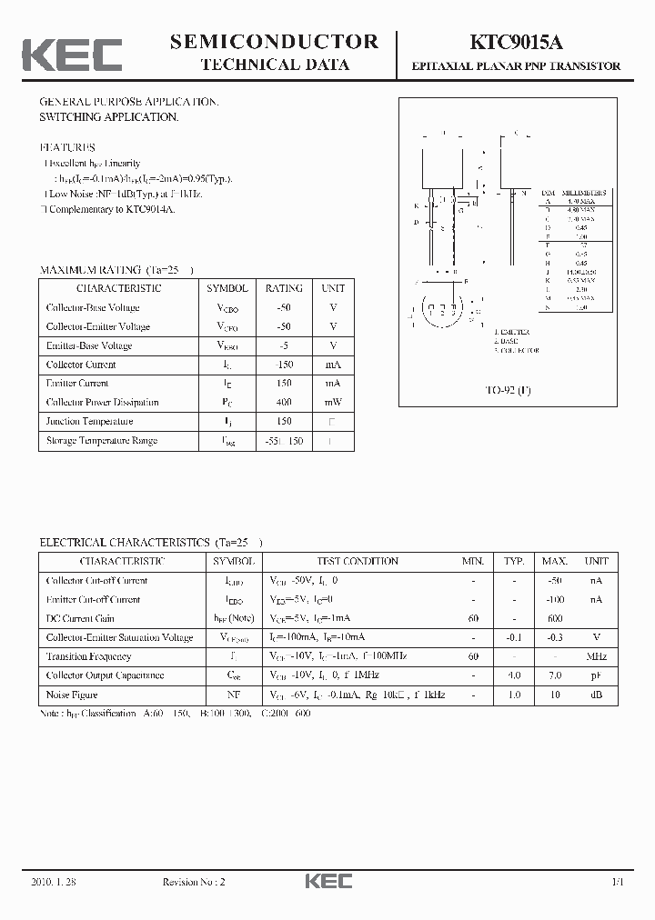 KTC9015A_4521986.PDF Datasheet