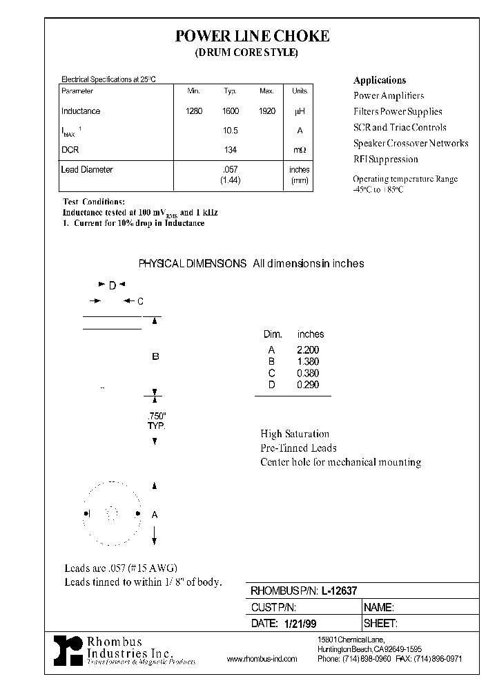 L-12637_4819687.PDF Datasheet