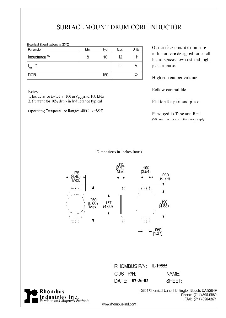 L-19555_4632972.PDF Datasheet