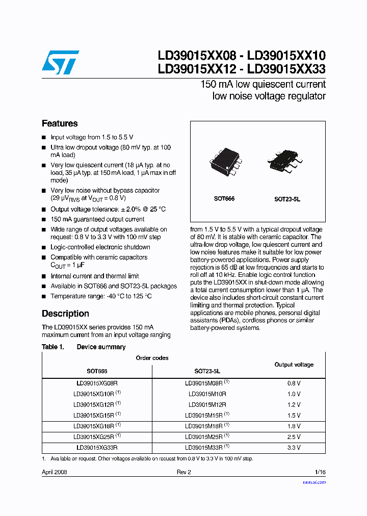 LD39015XG25R_4283480.PDF Datasheet