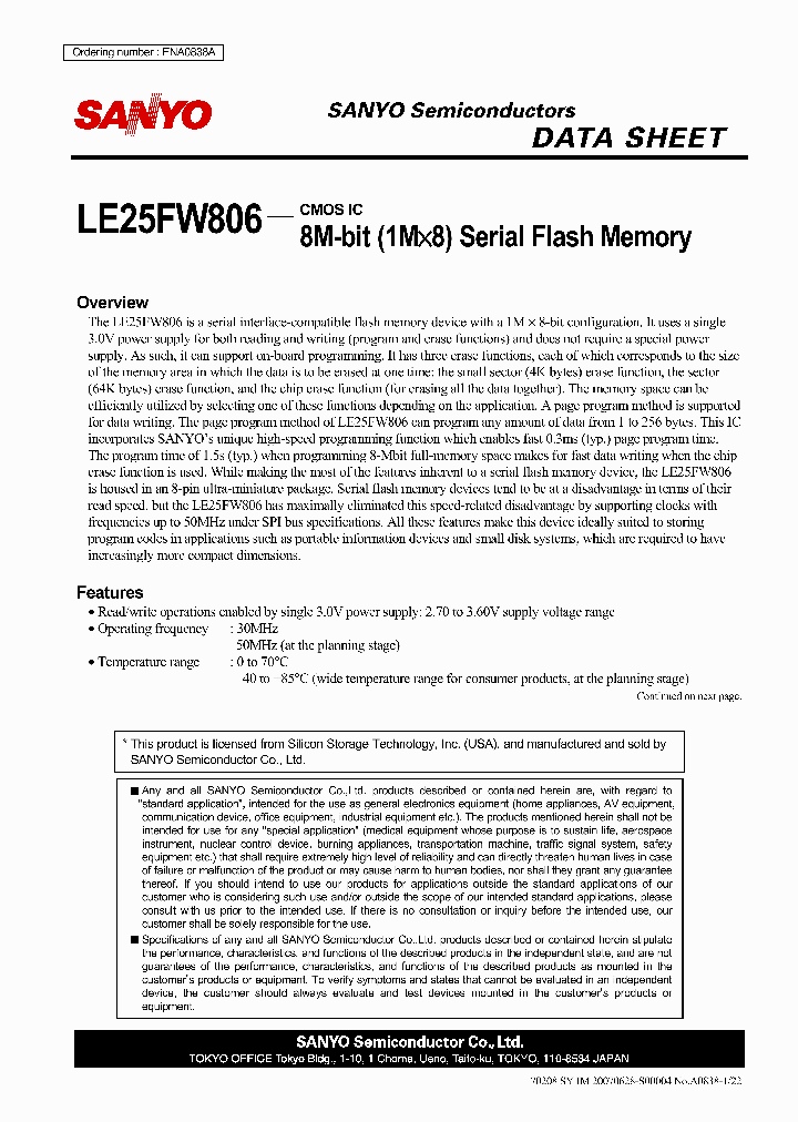 LE25FW806_4261588.PDF Datasheet