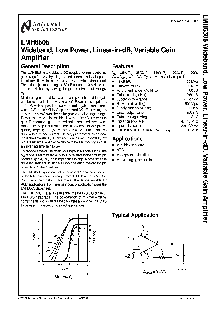 LMH6505MA_4341261.PDF Datasheet