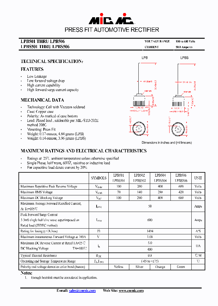 LPB501_4408416.PDF Datasheet